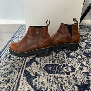 Dr. Martens brown side zip Rometty boots